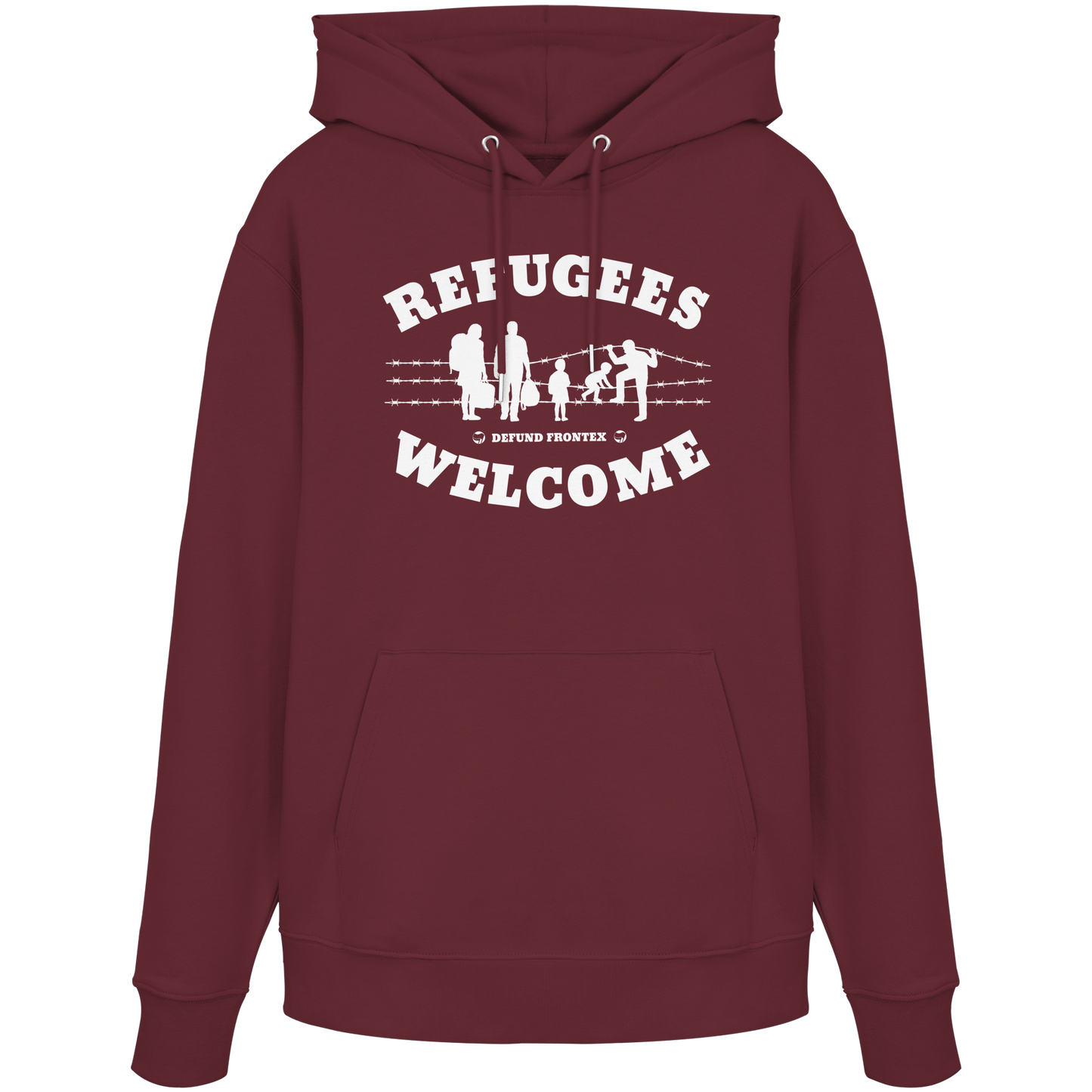 Refugees Welcome on land (Weiß) - Hoodie
