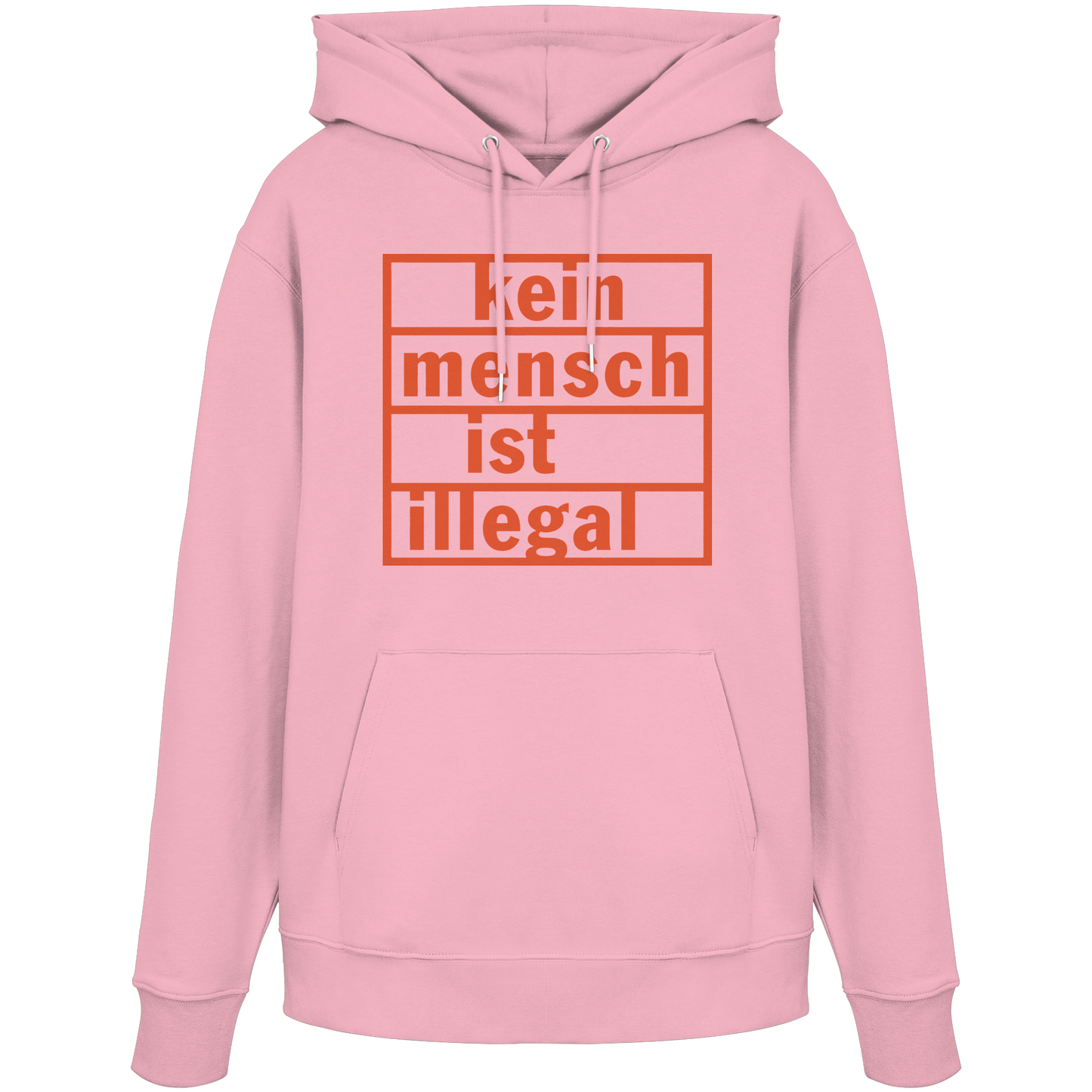 Kein Mensch ist illegal (Orange) - Hoodie