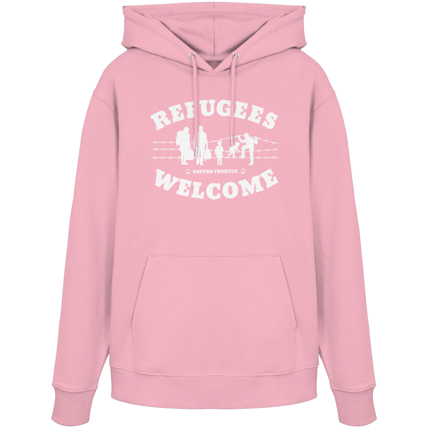 Refugees Welcome on land (Weiß) - Hoodie