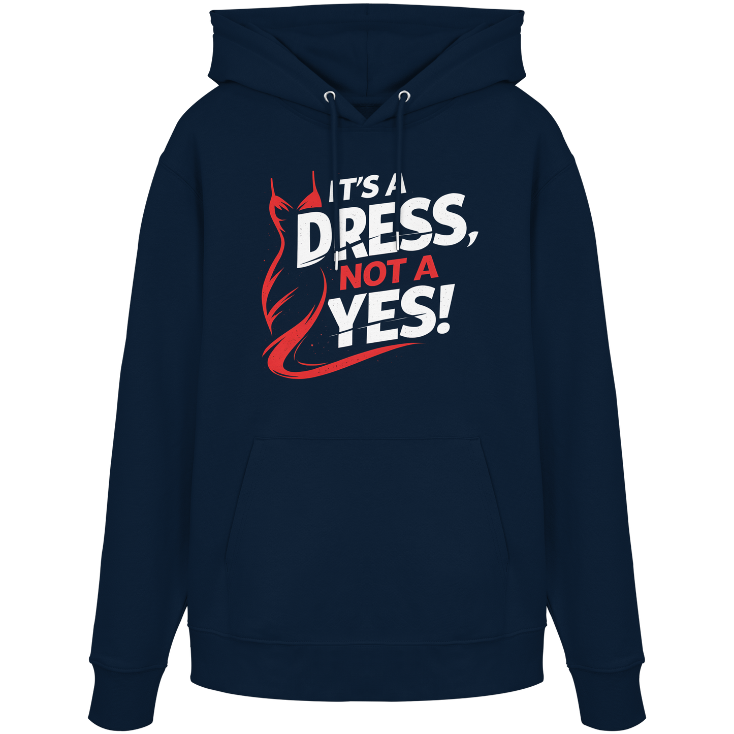 It's a dress, not a yes (Weiß/rot) - Hoodie
