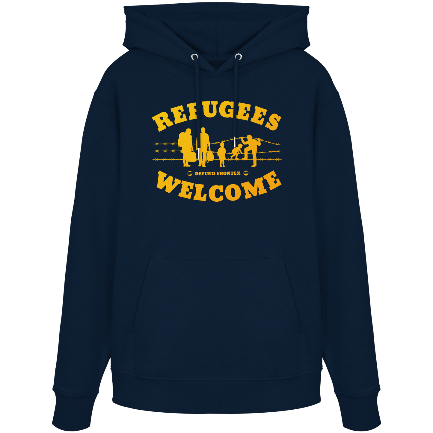 Refugees Welcome on land (Gelb-Orange) - Hoodie