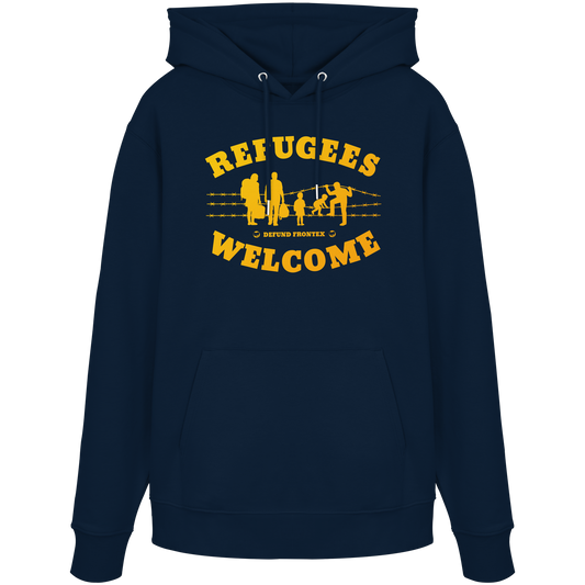 Refugees Welcome on land (Gelb-Orange) - Hoodie