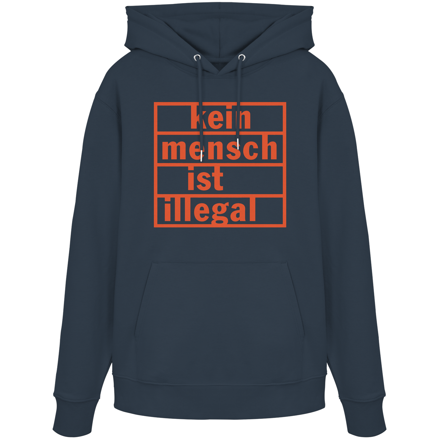 Kein Mensch ist illegal (Orange) - Hoodie