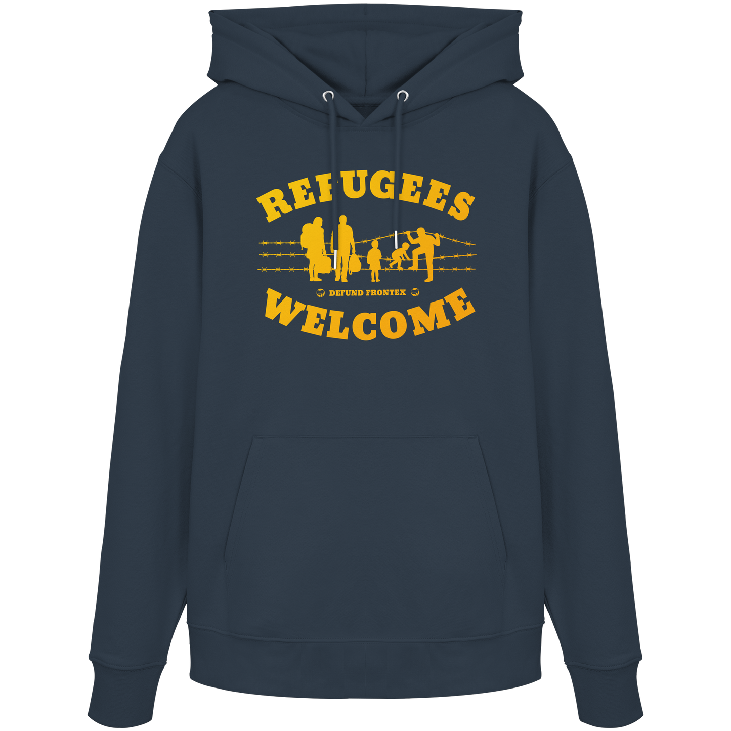 Refugees Welcome on land (Gelb-Orange) - Hoodie