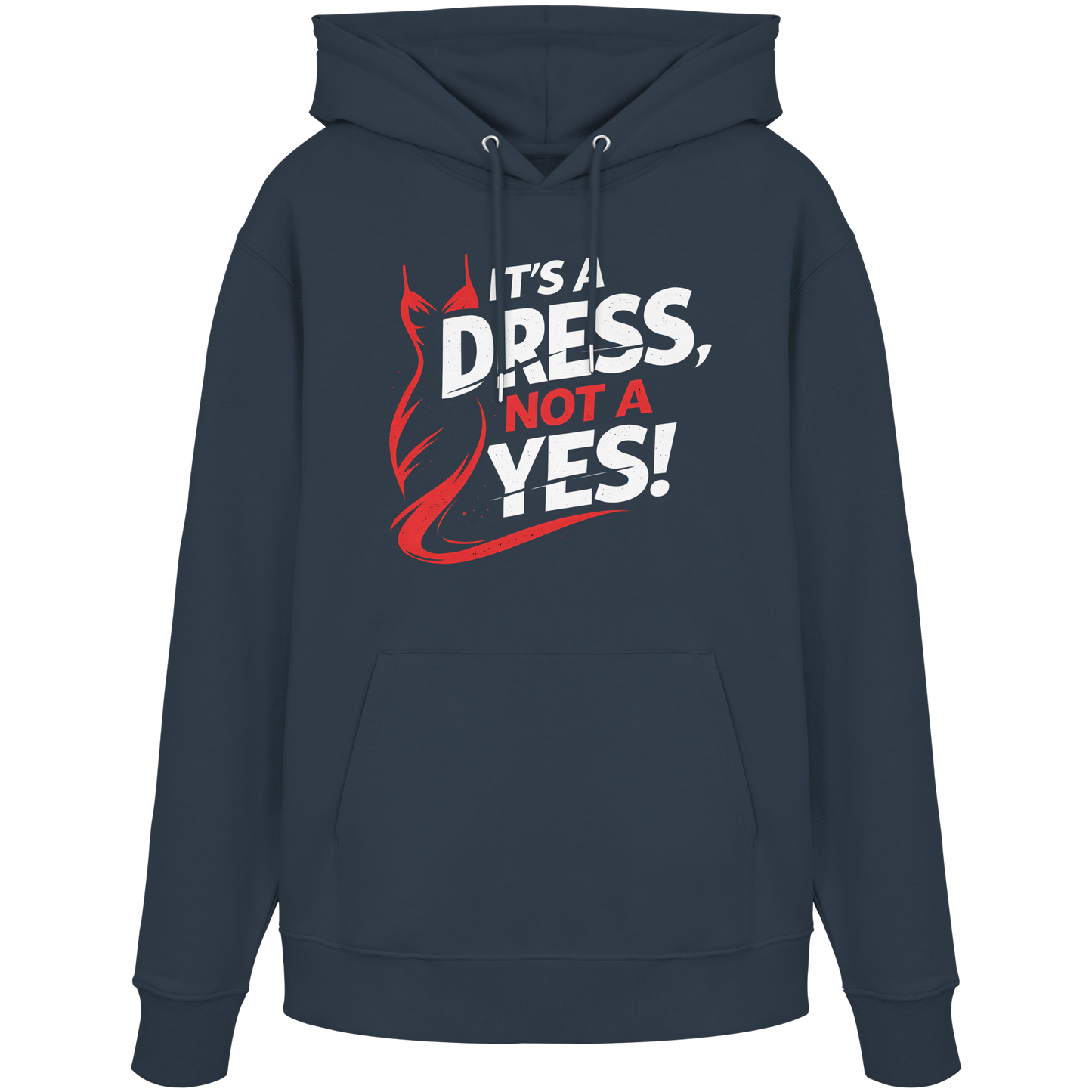 It's a dress, not a yes (Weiß/rot) - Hoodie