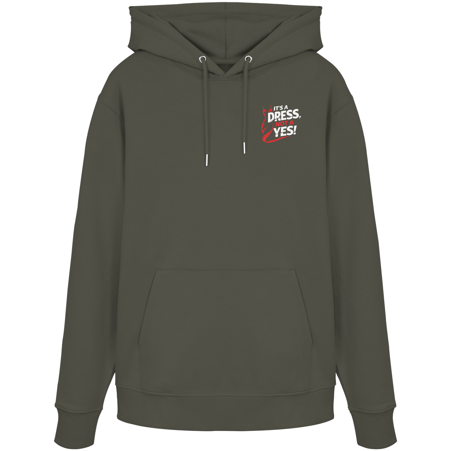 It's a dress, not a yes (Weiß/rot; kleiner Druck) - Hoodie