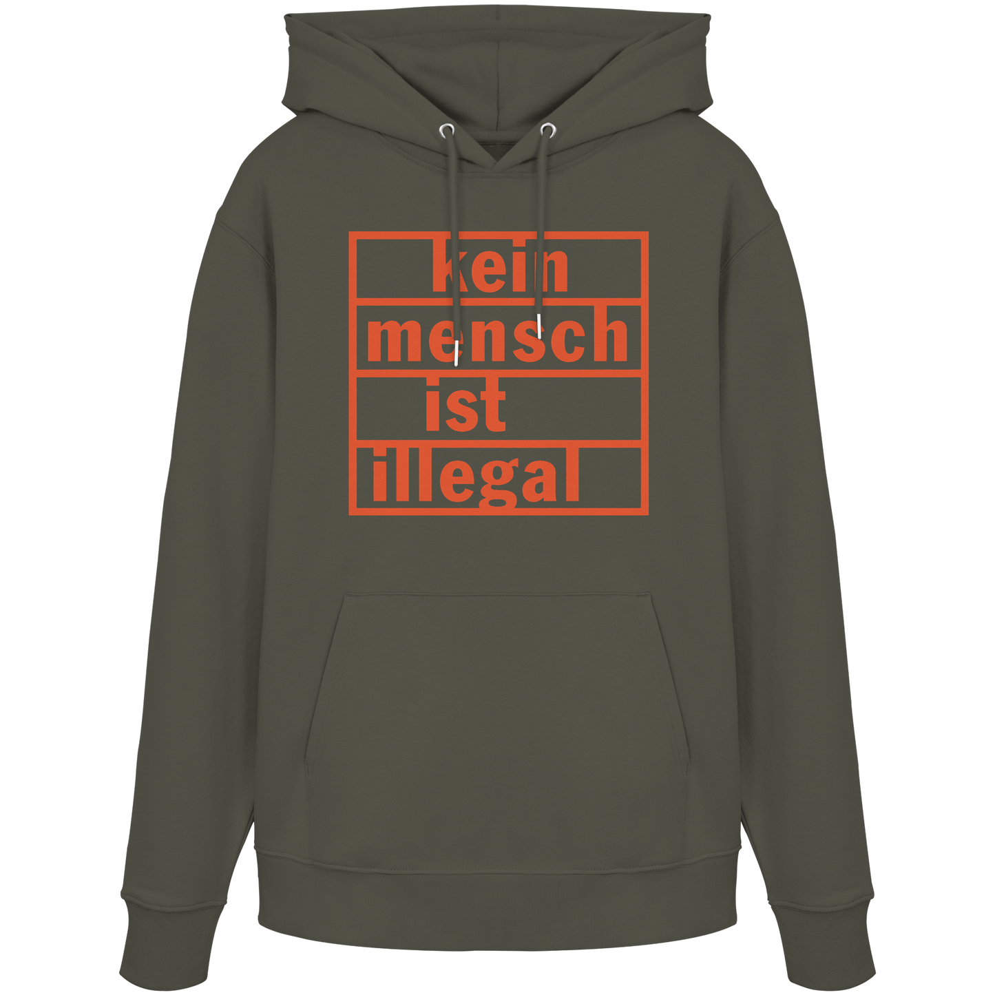 Kein Mensch ist illegal (Orange) - Hoodie