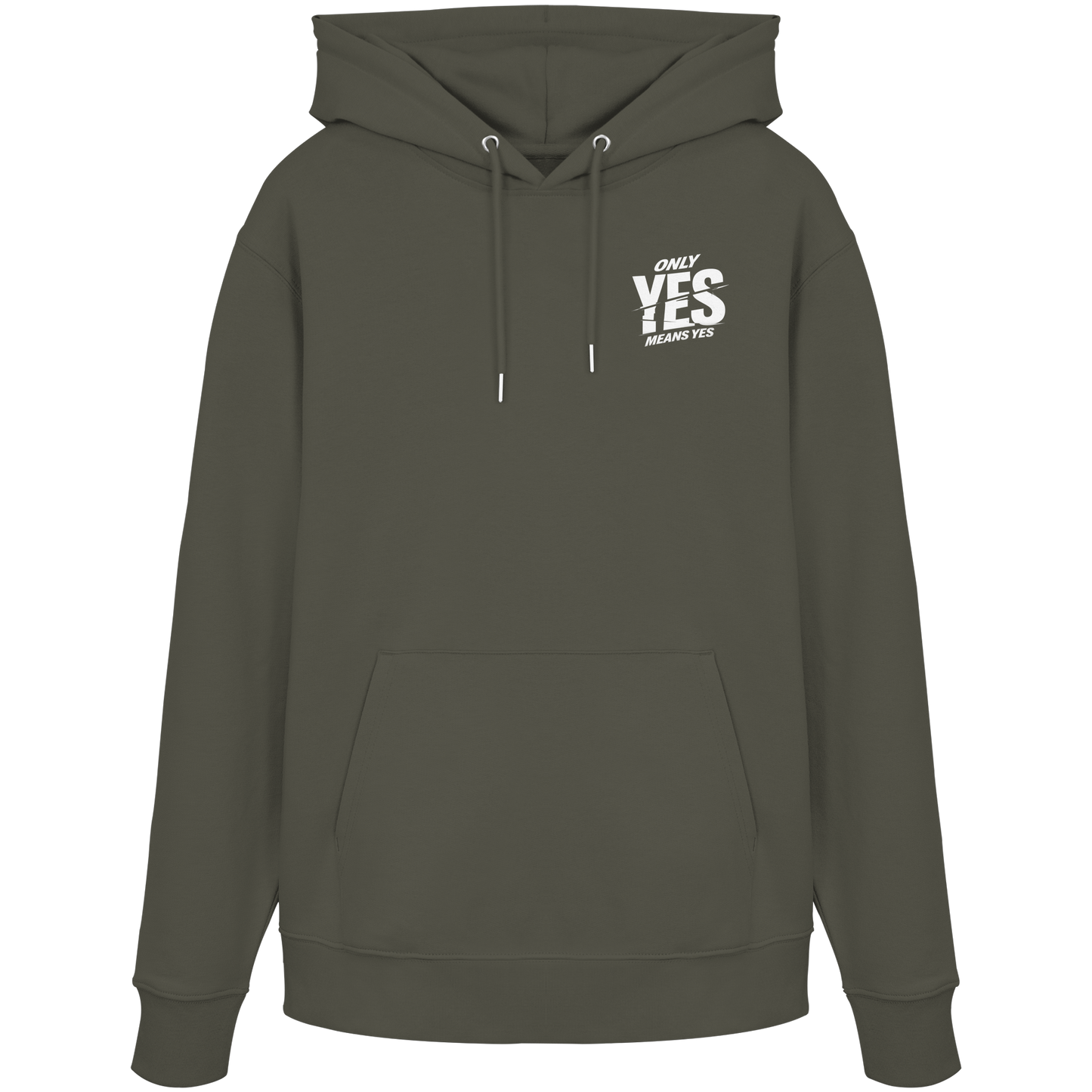 Only yes means yes (Weiß; kleiner Druck) - Hoodie