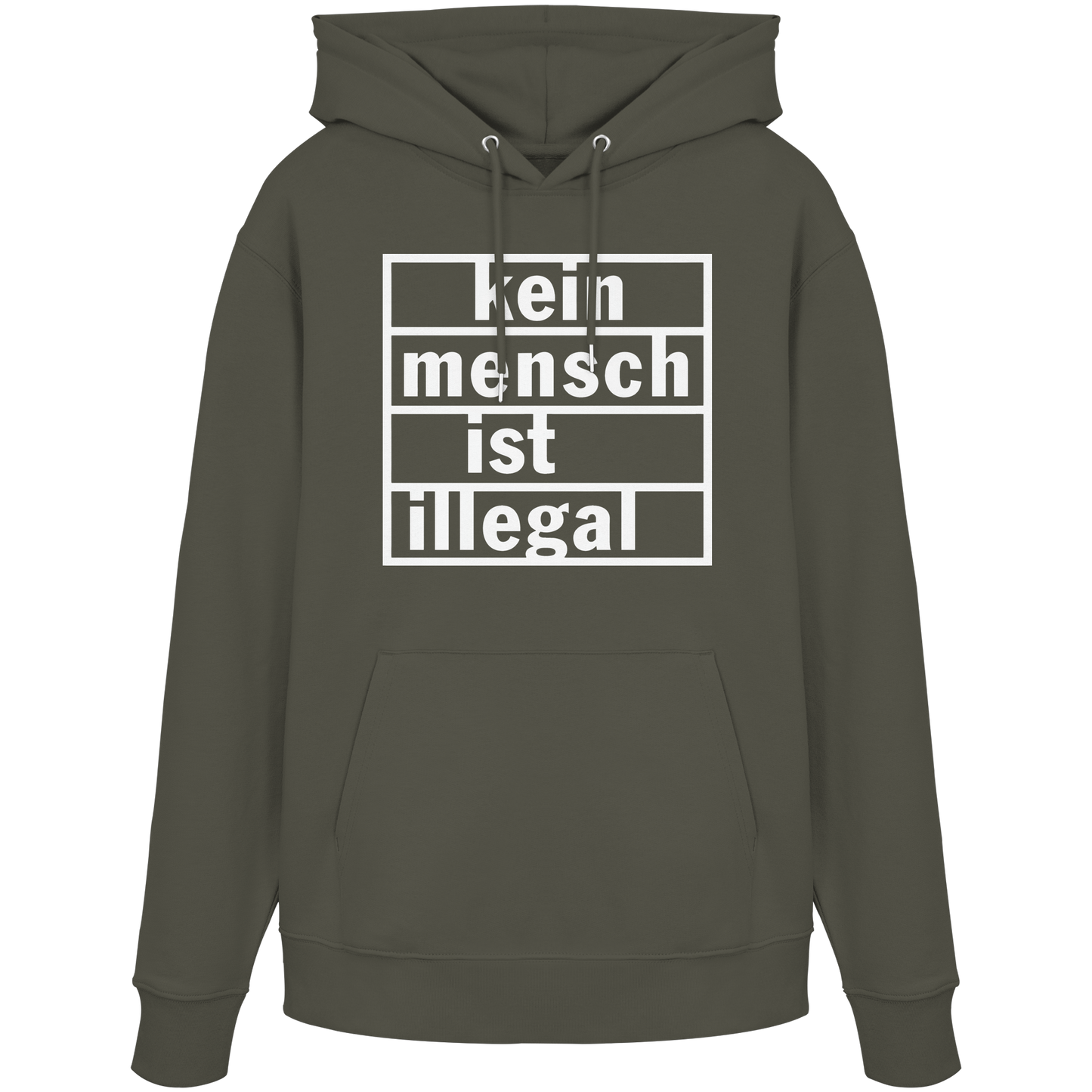 Kein Mensch ist illegal (Weiß) - Hoodie