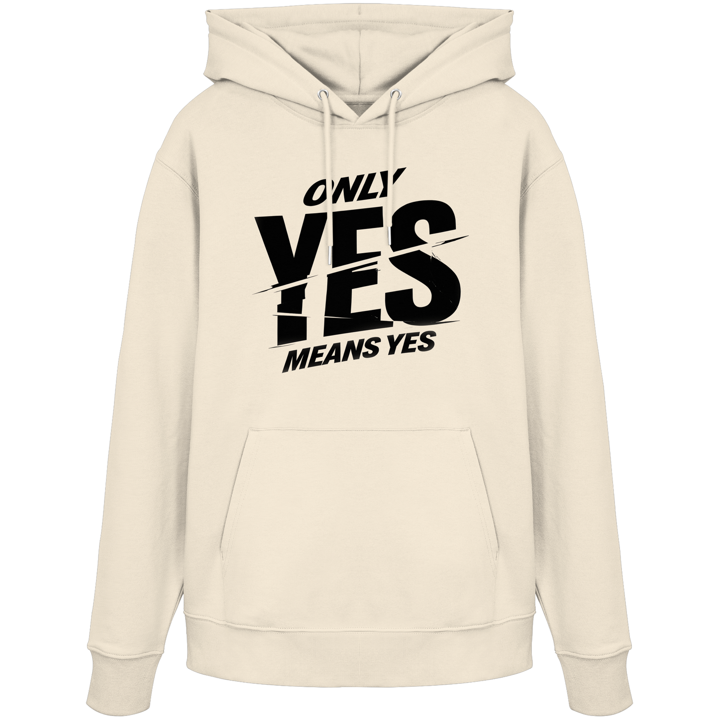 Only yes means yes (Schwarz) - Hoodie
