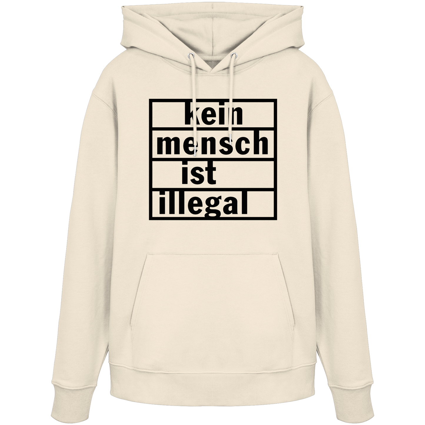 Kein Mensch ist illegal (Schwarz) - Hoodie