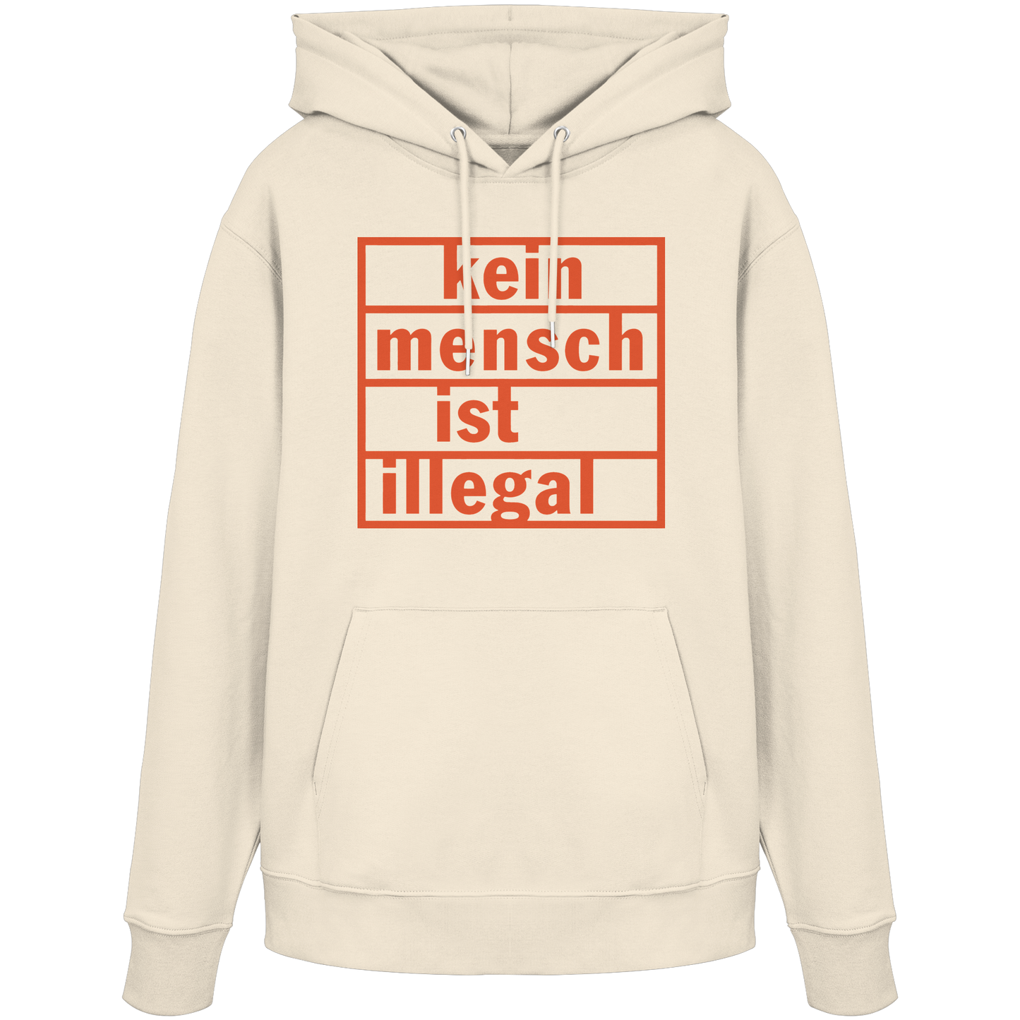 Kein Mensch ist illegal (Orange) - Hoodie