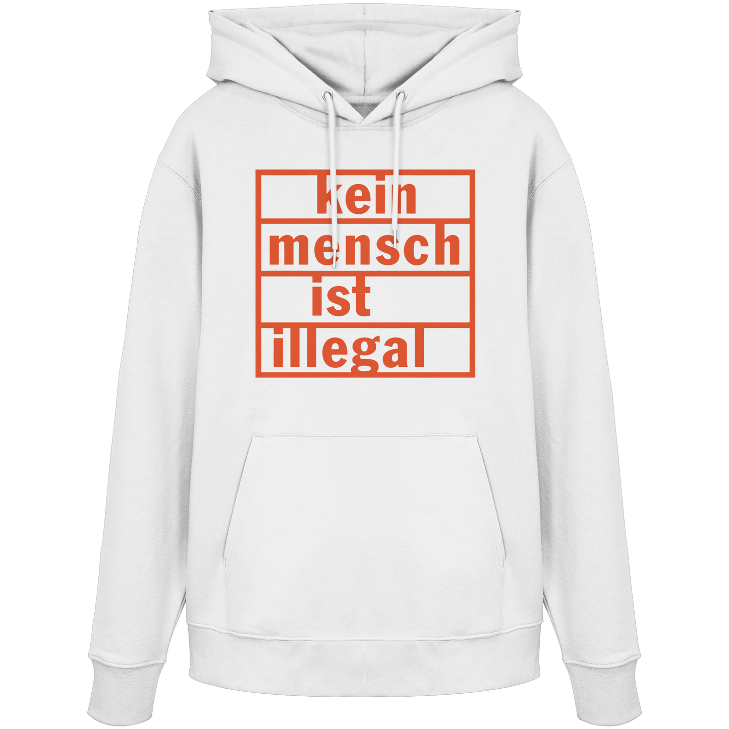 Kein Mensch ist illegal (Orange) - Hoodie