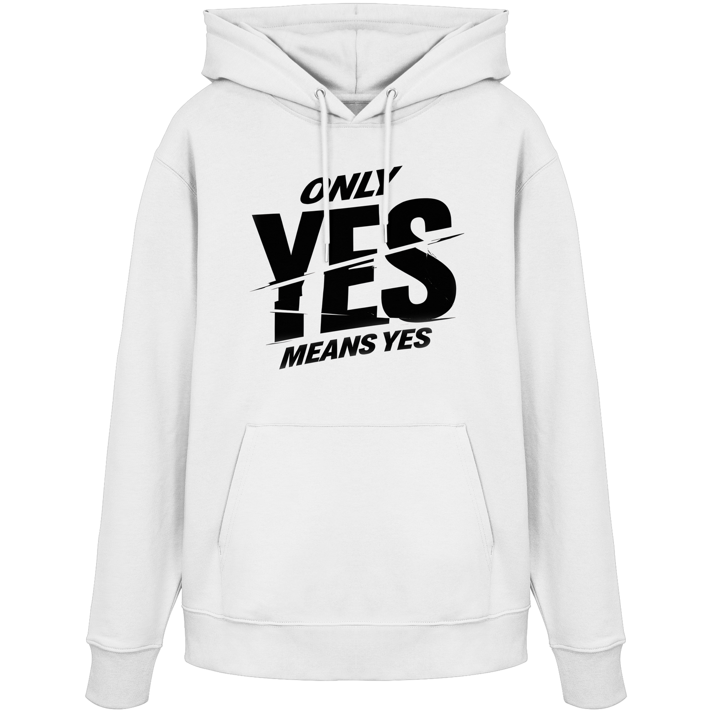Only yes means yes (Schwarz) - Hoodie