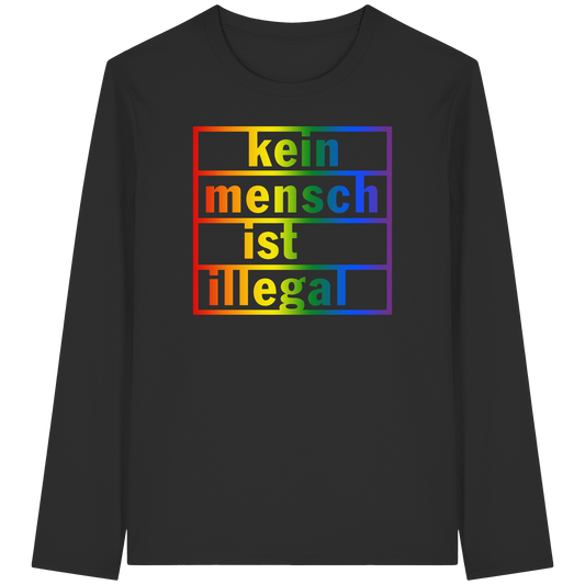 Kein Mensch ist illegal (Regenbogen) - Longsleeve