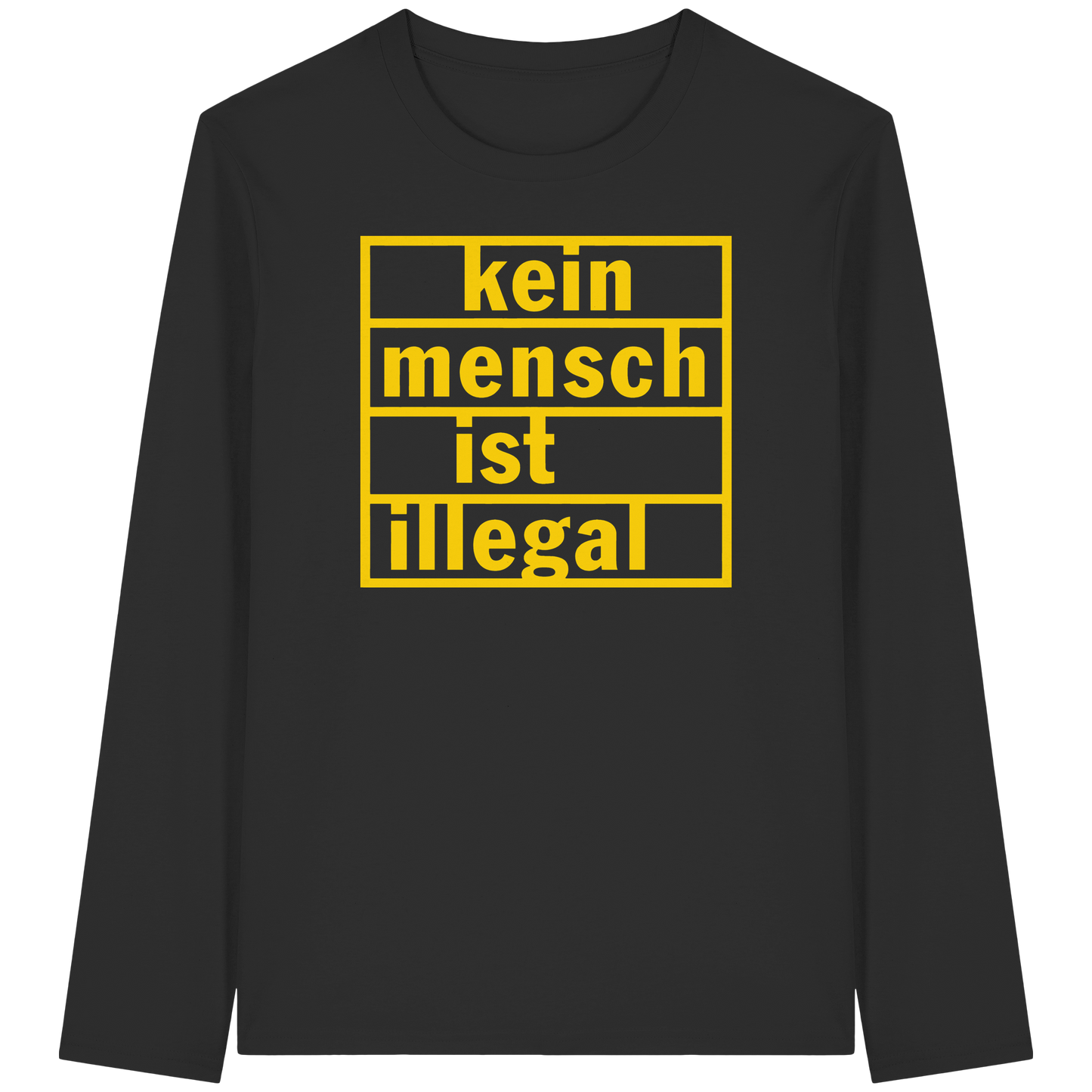 Kein Mensch ist illegal (Gelb) - Longsleeve
