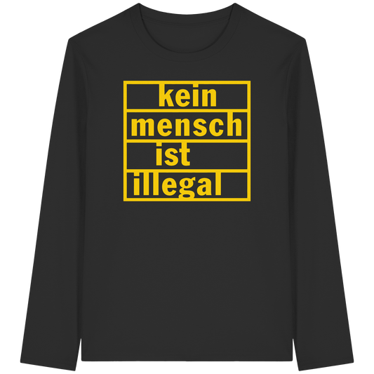 Kein Mensch ist illegal (Gelb) - Longsleeve
