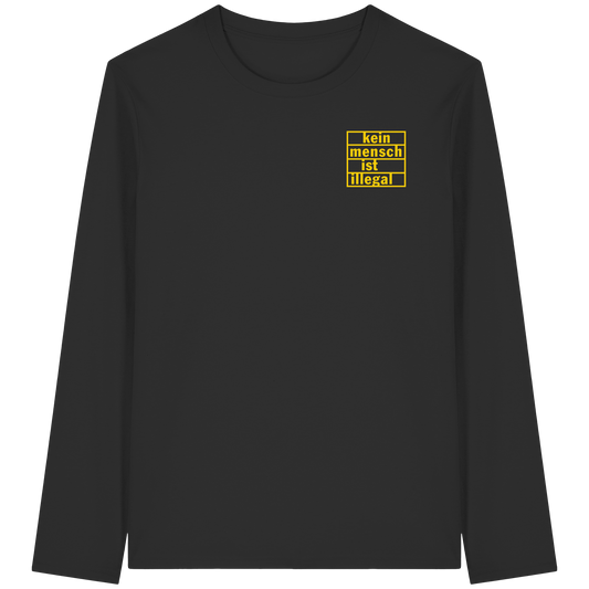 Kein Mensch ist illegal (Gelb; kleiner Druck) - Longsleeve
