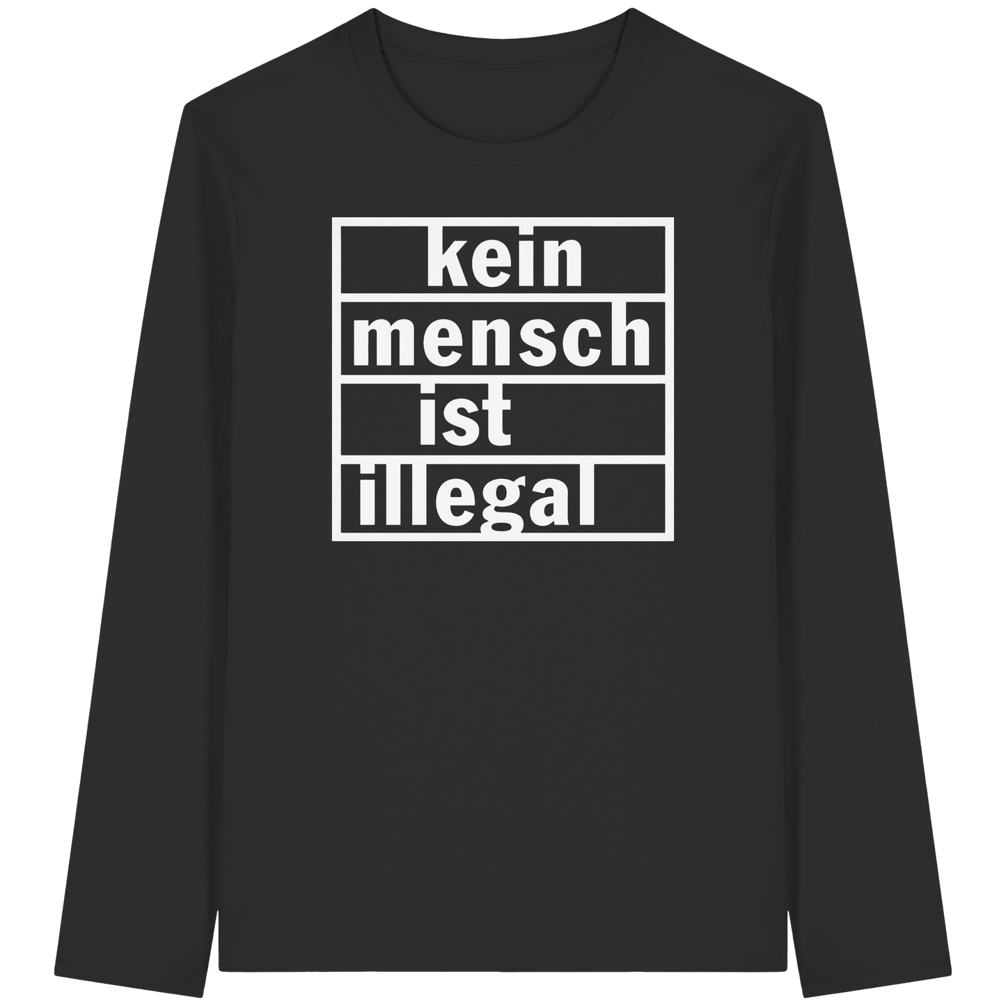 Kein Mensch ist illegal (Weiß) - Longsleeve