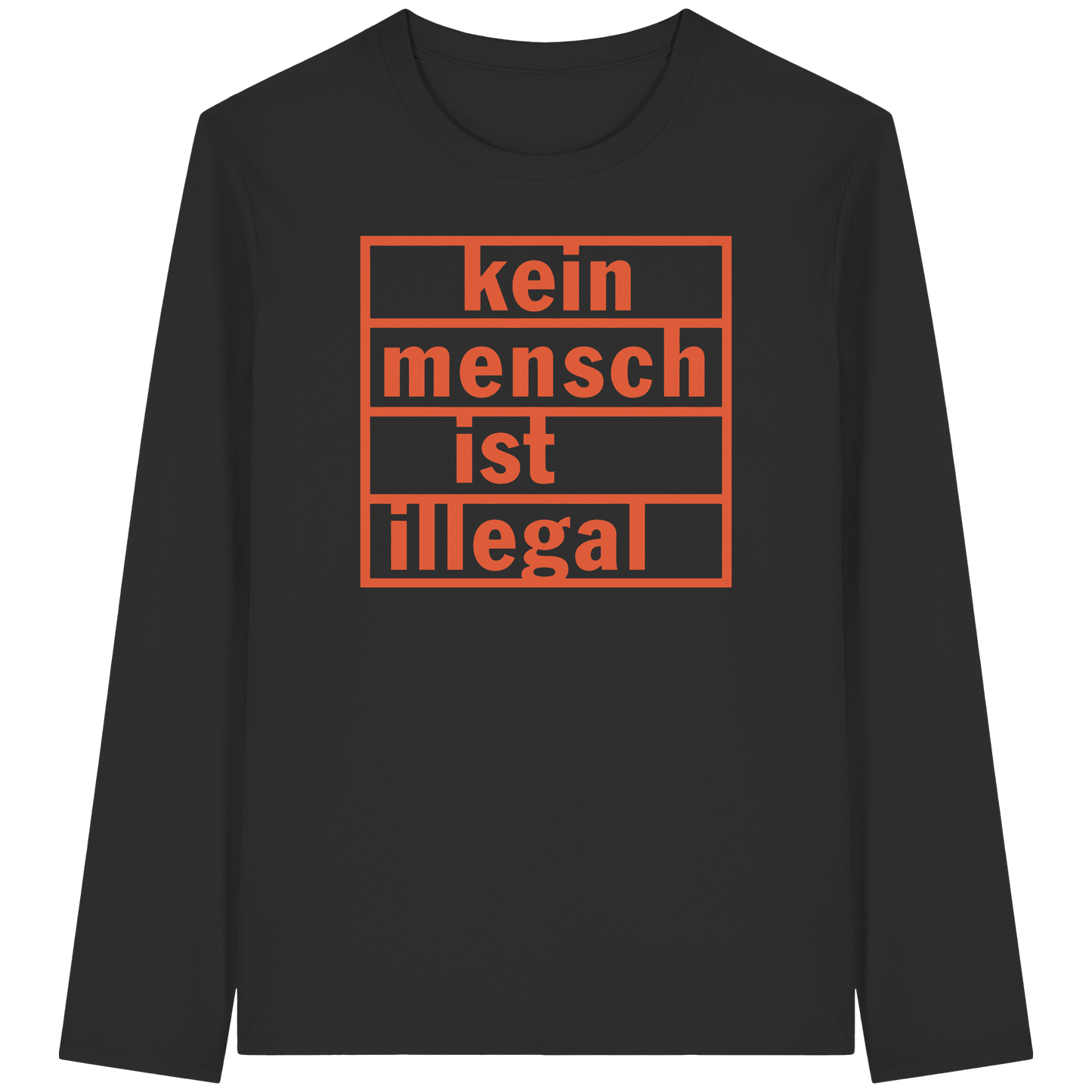 Kein Mensch ist illegal (Orange) - Longsleeve