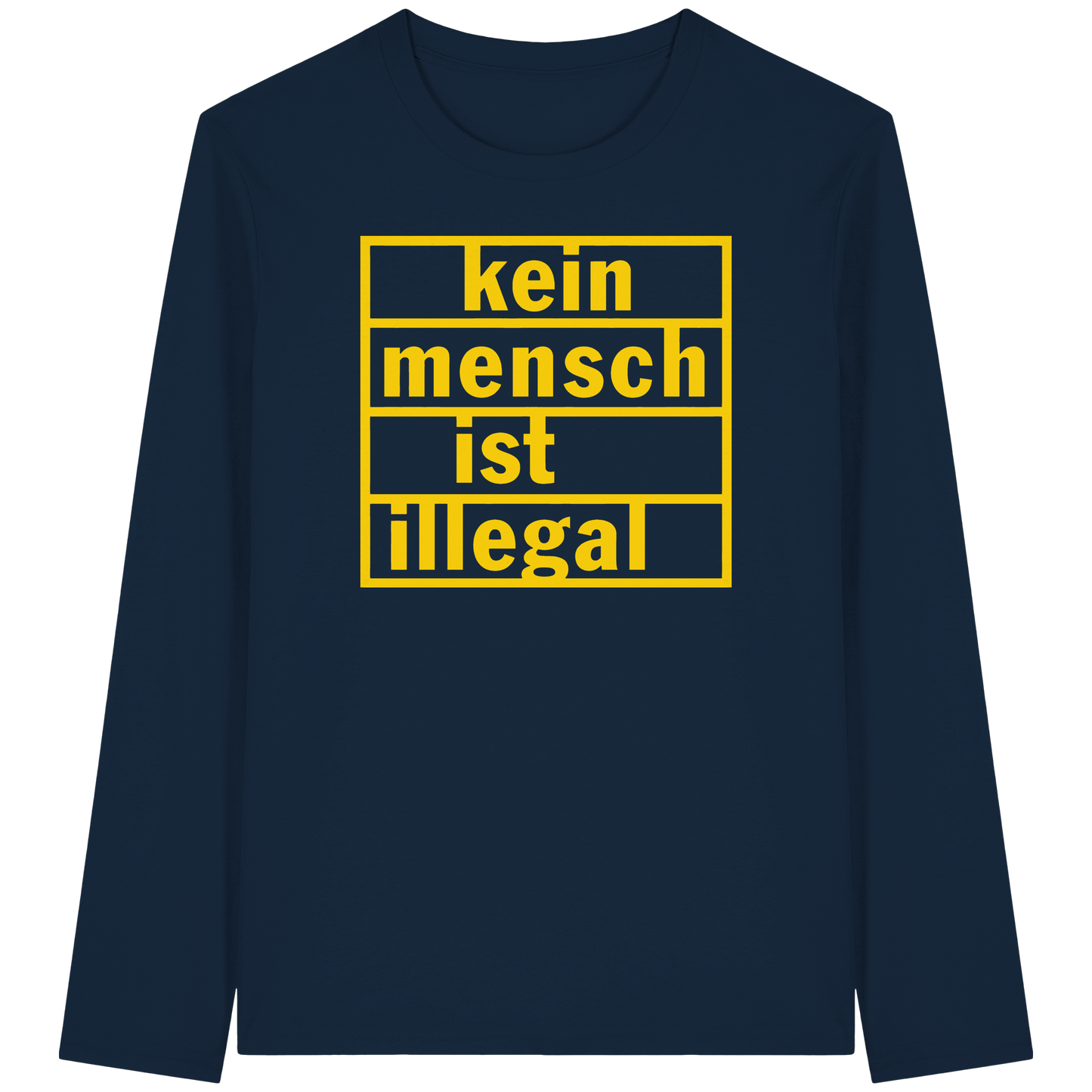 Kein Mensch ist illegal (Gelb) - Longsleeve