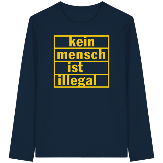 Kein Mensch ist illegal (Gelb) - Longsleeve