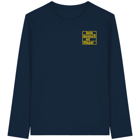 Kein Mensch ist illegal (Gelb; kleiner Druck) - Longsleeve