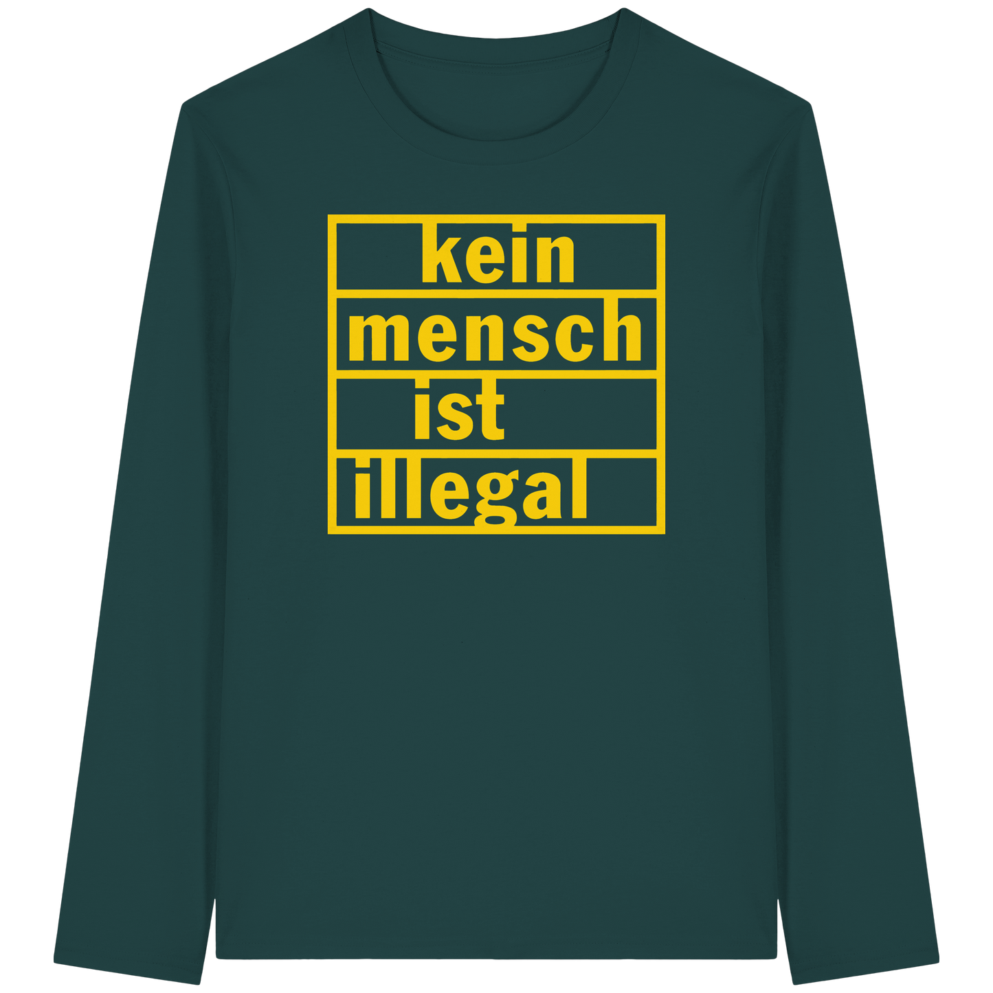 Kein Mensch ist illegal (Gelb) - Longsleeve