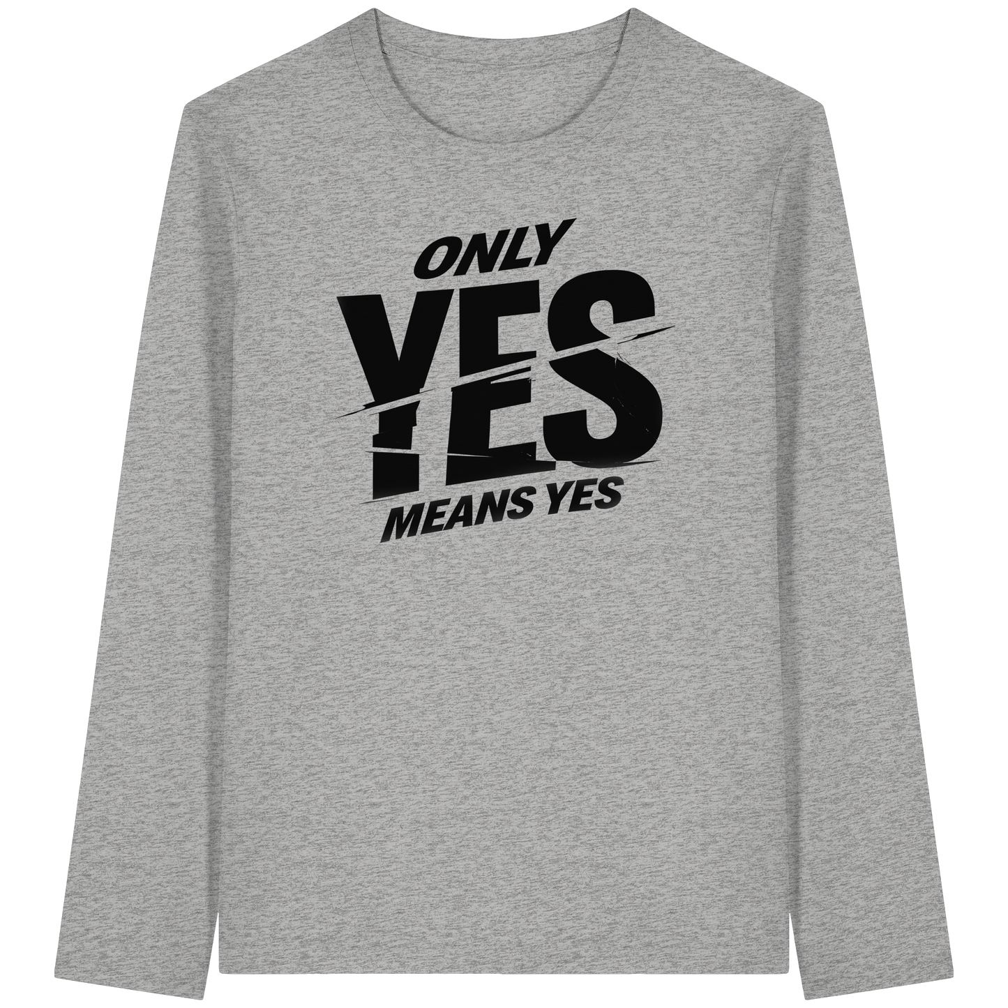 Only yes means yes (Schwarz) - Longsleeve