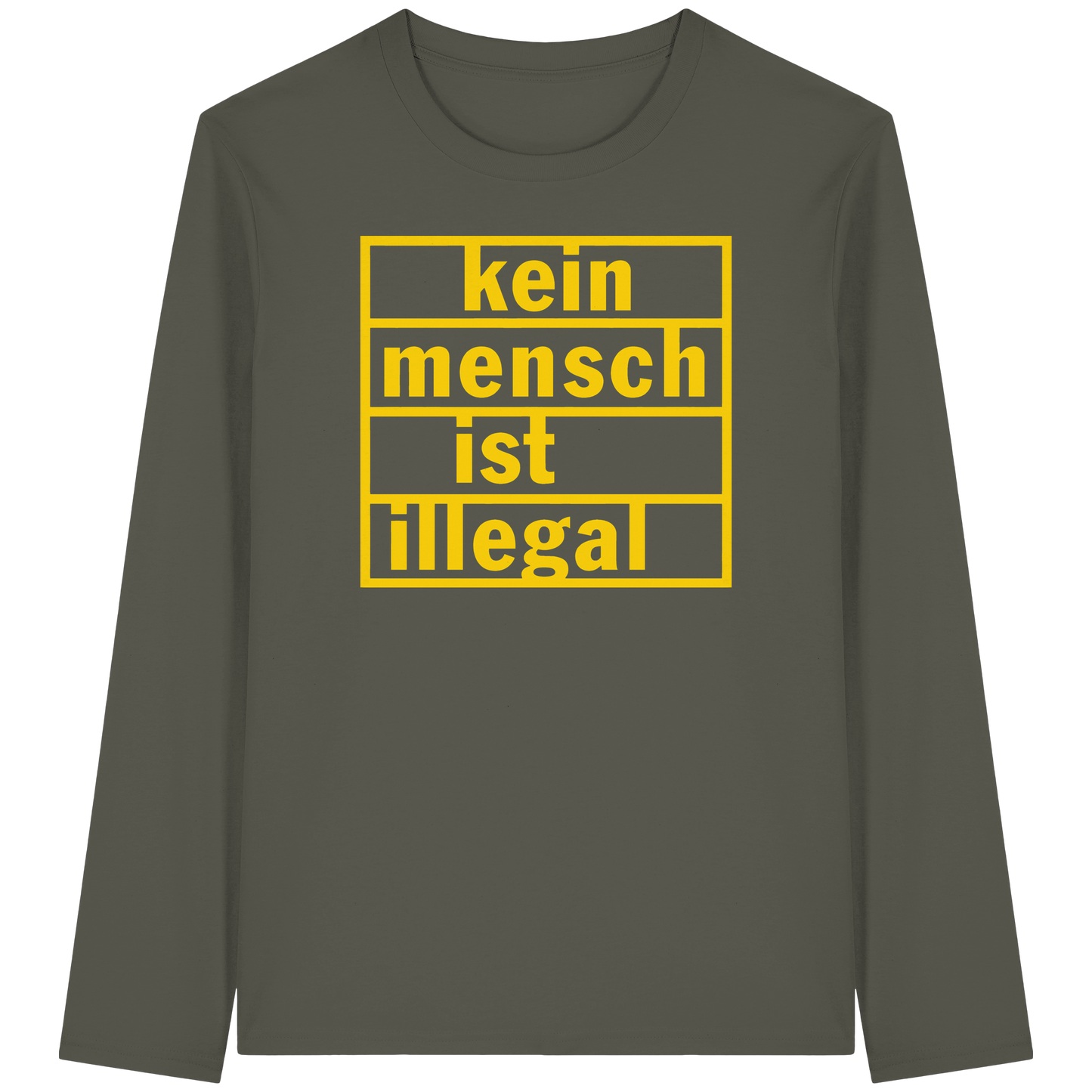 Kein Mensch ist illegal (Gelb) - Longsleeve