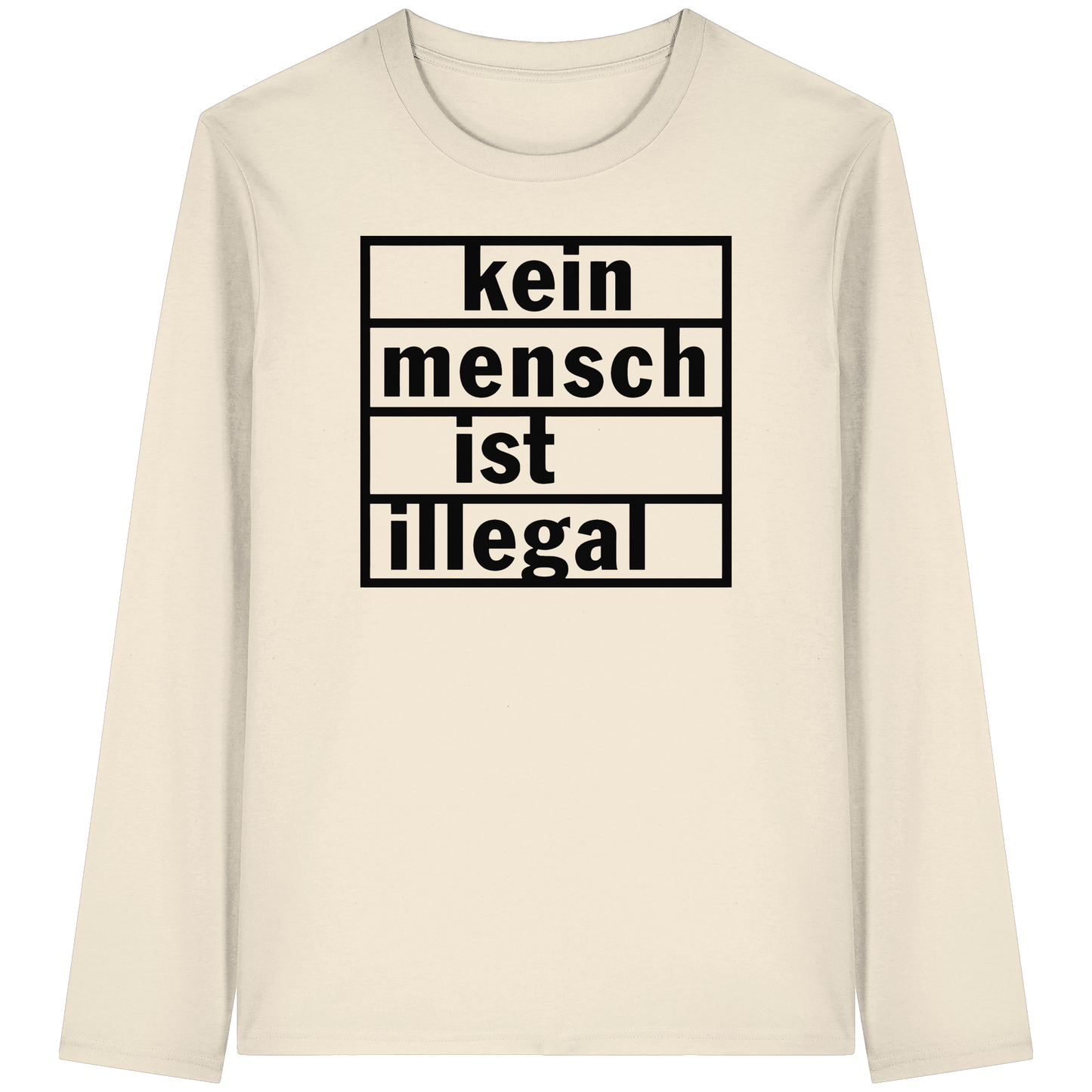 Kein Mensch ist illegal (Schwarz) - Longsleeve