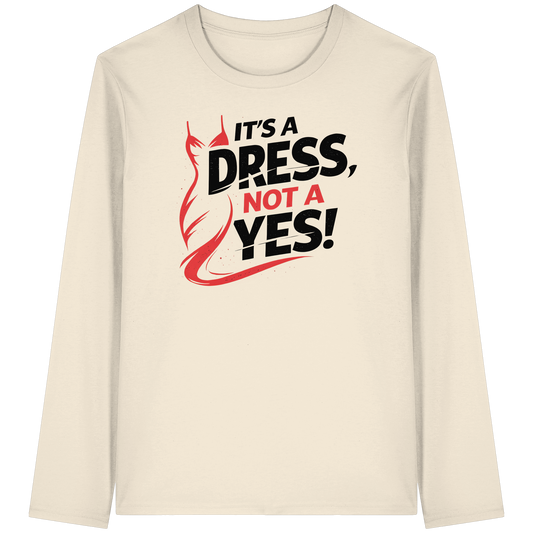 It's a dress, not a yes (Schwarz/rot) - Longsleeve