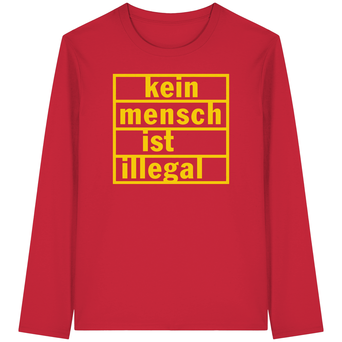 Kein Mensch ist illegal (Gelb) - Longsleeve