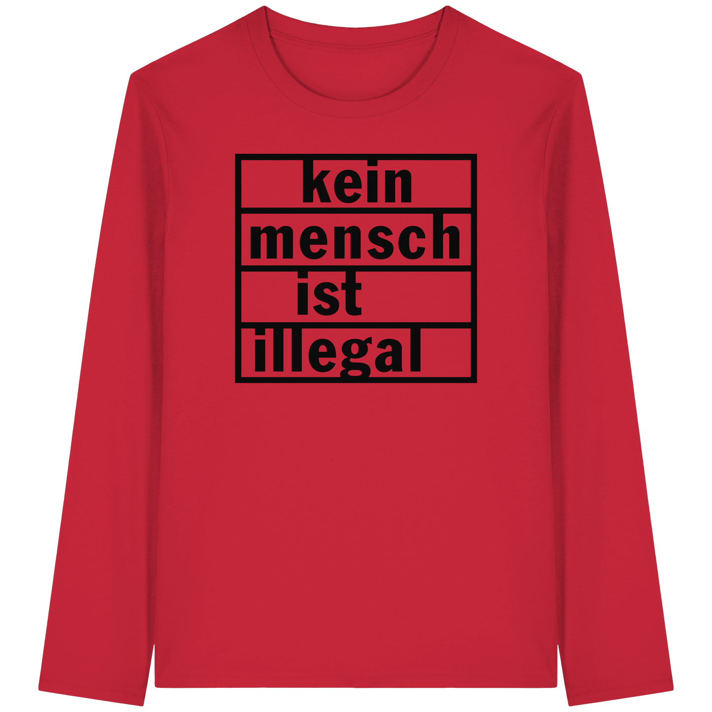 Kein Mensch ist illegal (Schwarz) - Longsleeve