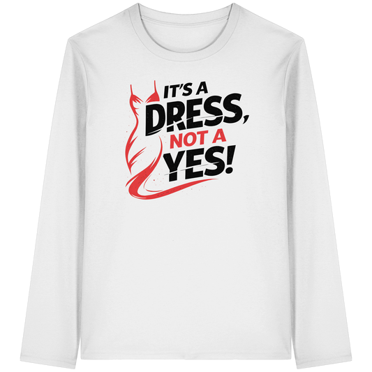 It's a dress, not a yes (Schwarz/rot) - Longsleeve