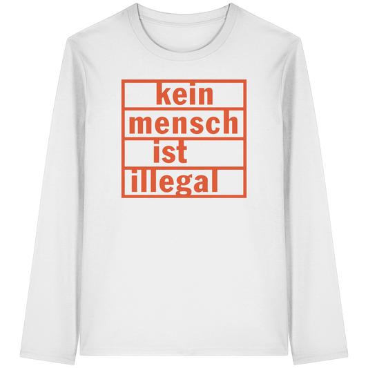 Kein Mensch ist illegal (Orange) - Longsleeve