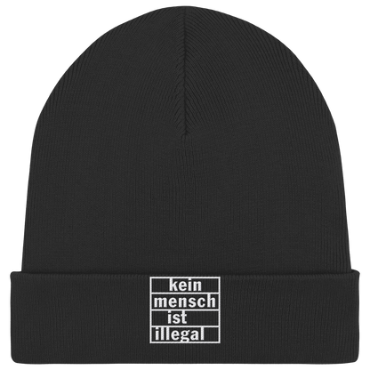 Kein Mensch ist illegal (Weiß) - Beanie