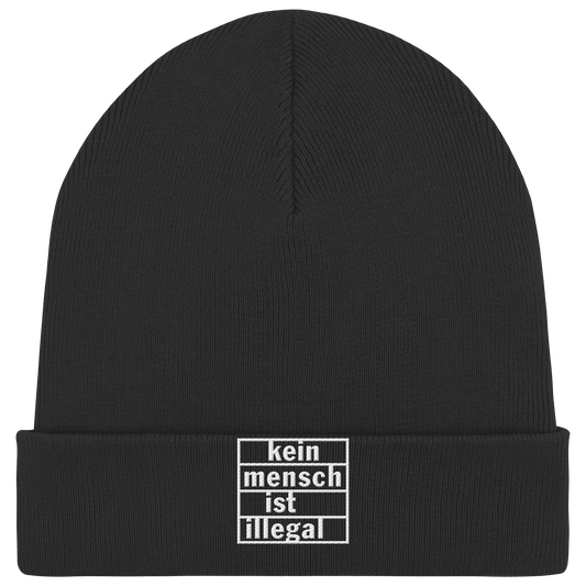 Kein Mensch ist illegal (Weiß) - Beanie