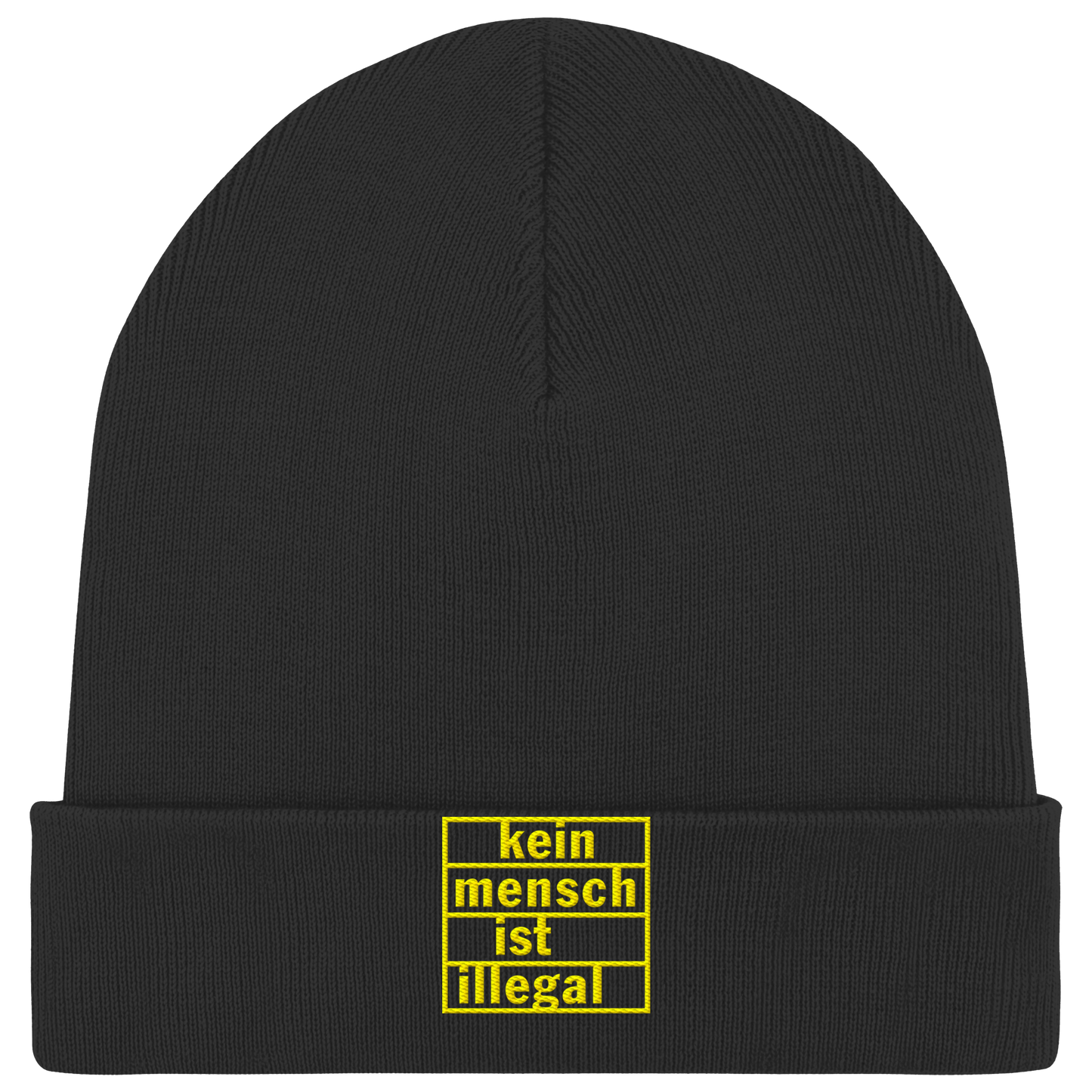 Kein Mensch ist illegal (Gelb) - Beanie