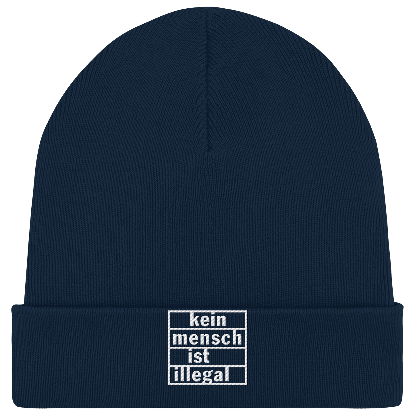 Kein Mensch ist illegal (Weiß) - Beanie