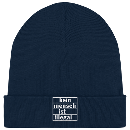 Kein Mensch ist illegal (Weiß) - Beanie