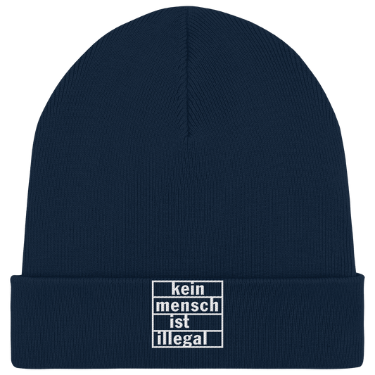 Kein Mensch ist illegal (Weiß) - Beanie