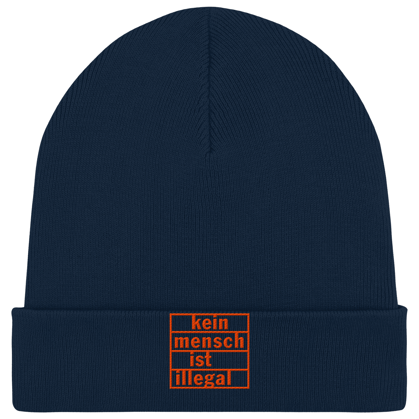 Kein Mensch ist illegal (Orange) - Beanie
