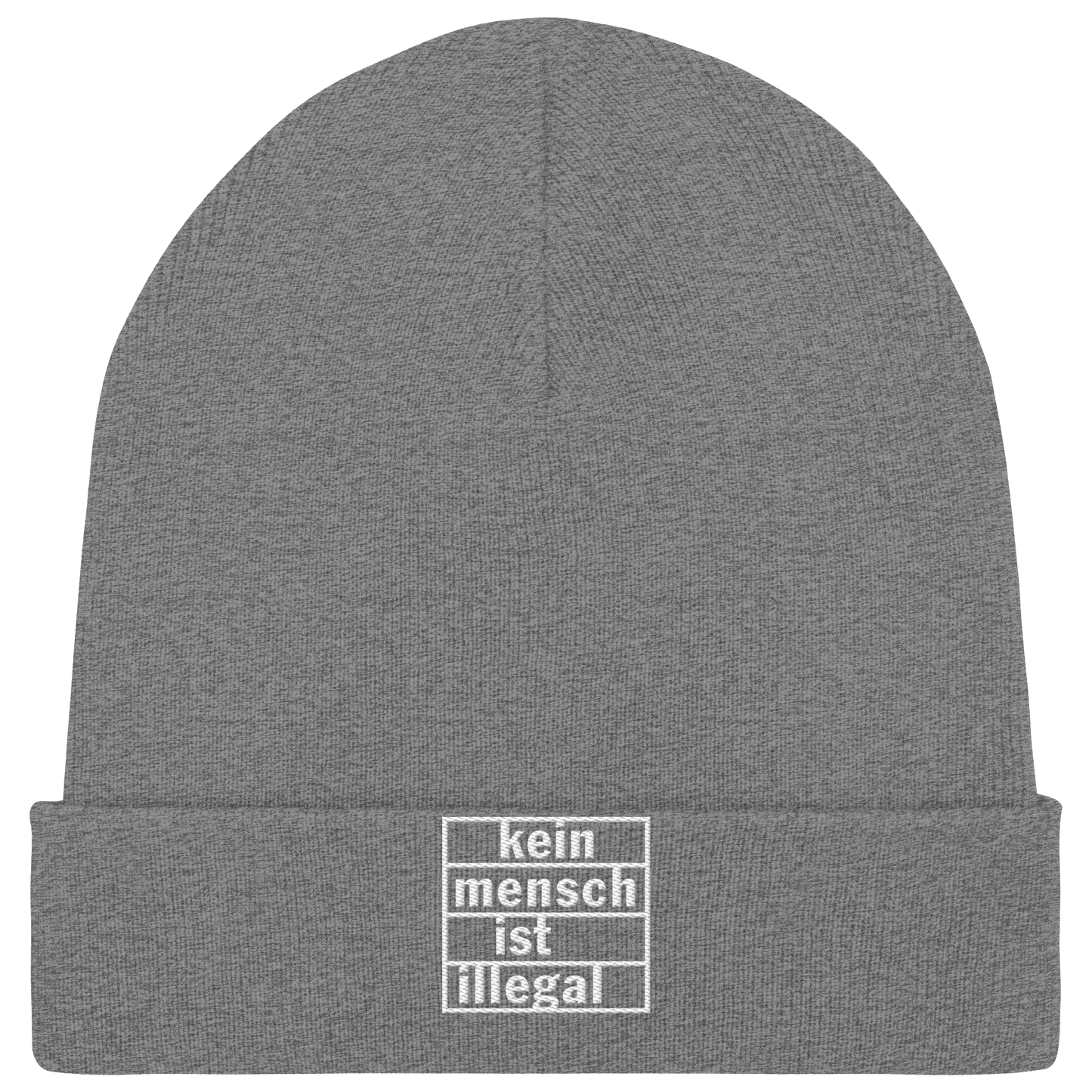 Kein Mensch ist illegal (Weiß) - Beanie