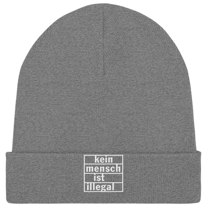 Kein Mensch ist illegal (Weiß) - Beanie