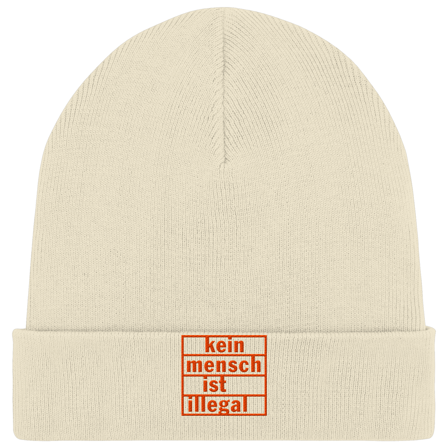 Kein Mensch ist illegal (Orange) - Beanie