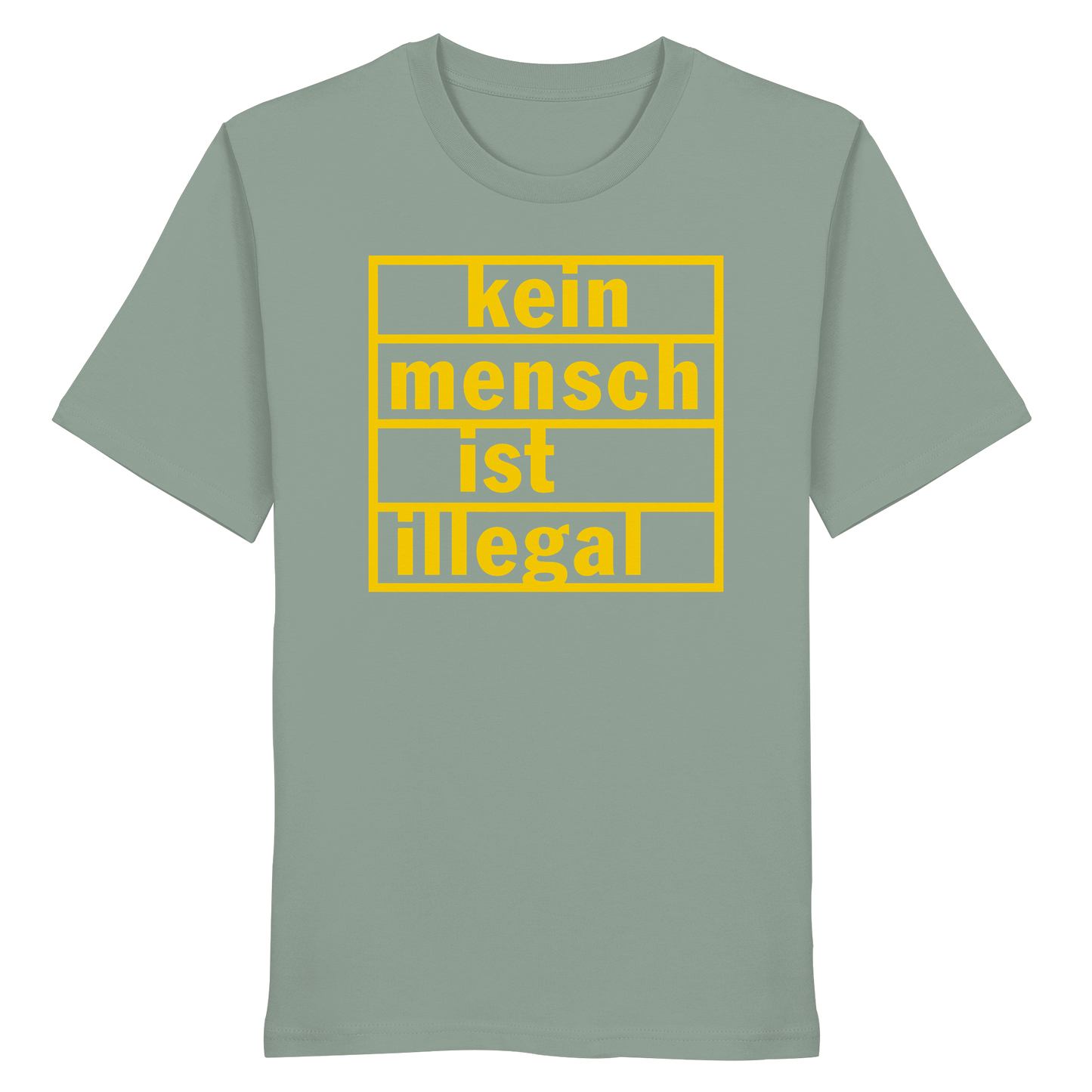Kein Mensch ist illegal (Gelb) - T-Shirt