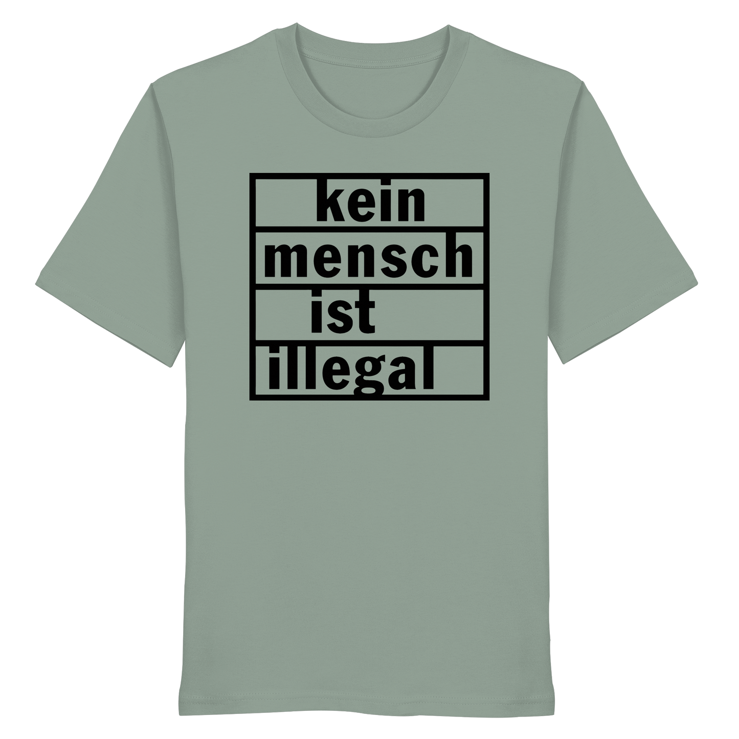 Kein Mensch ist illegal (Schwarz) - T-Shirt