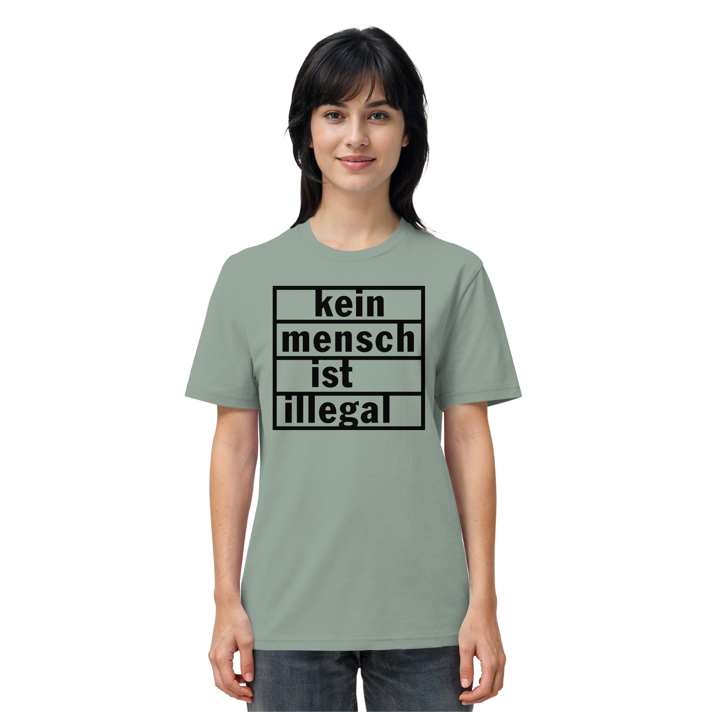 Kein Mensch ist illegal (Schwarz) - T-Shirt