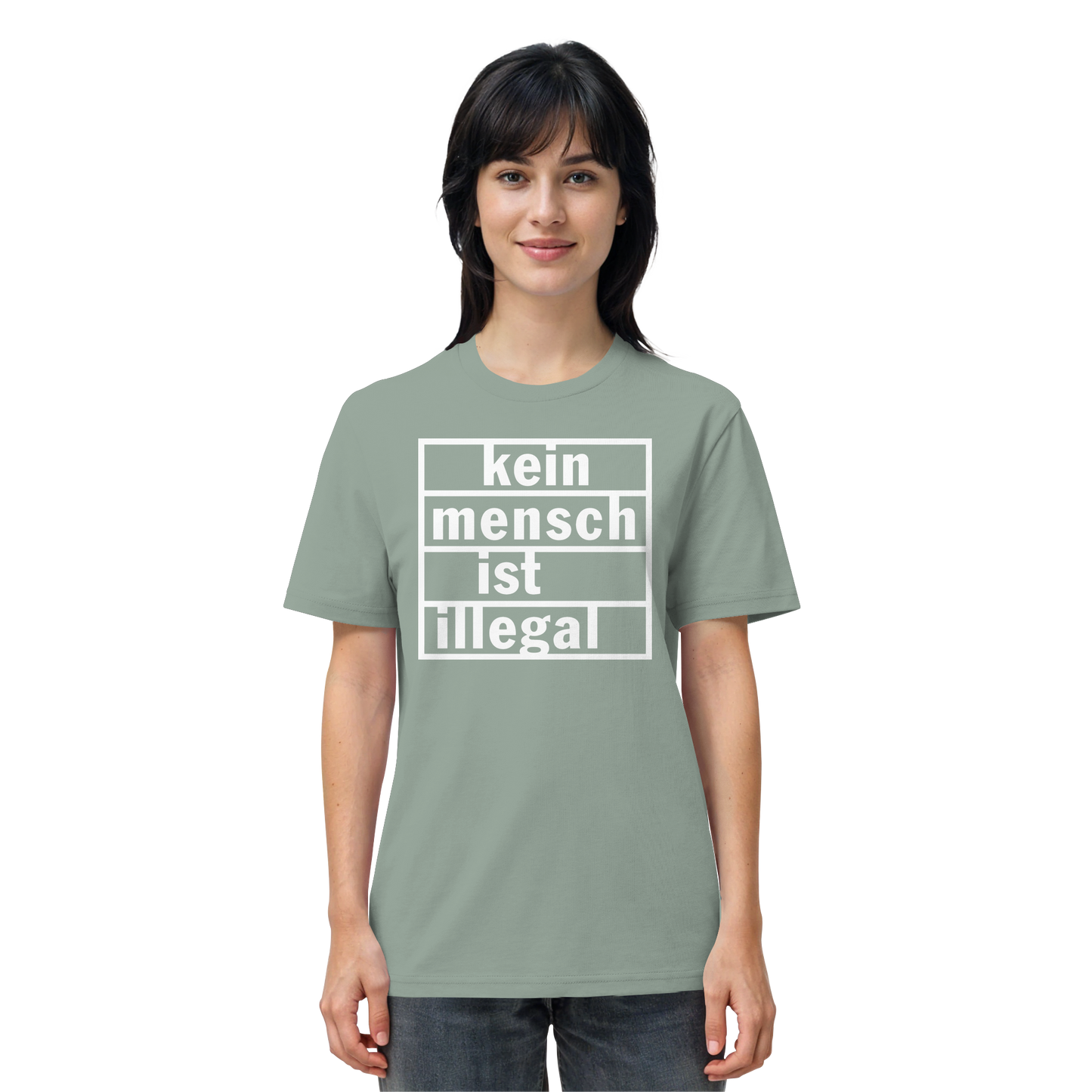 Kein Mensch ist illegal (Weiß) - T-Shirt